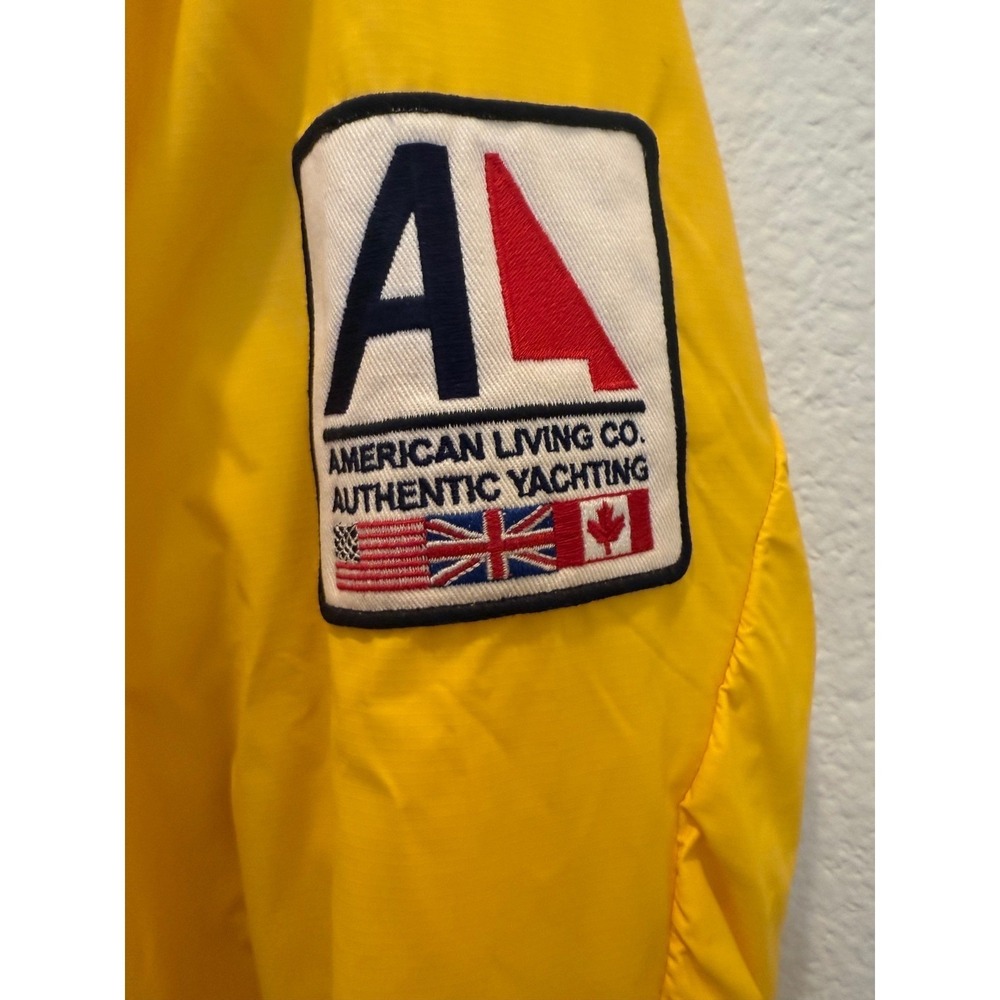 NWT American Living Yachting Jacket Yellow Sailing Windbreaker Men's Medium US-7 - Picture 5 of 16